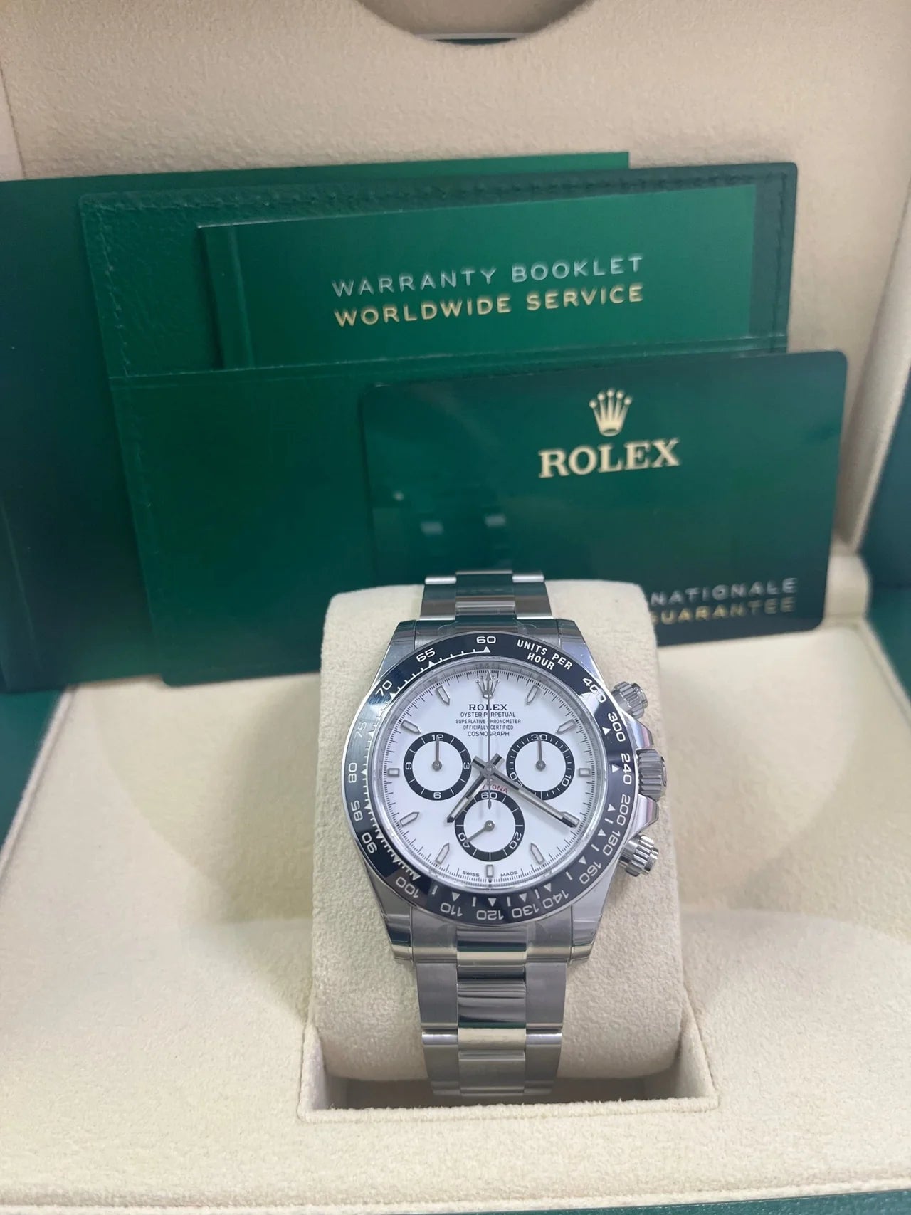Rolex Cosmograph Daytona Black Cerachrom Bezel - White Index Dial Oyster Bracelet Replica