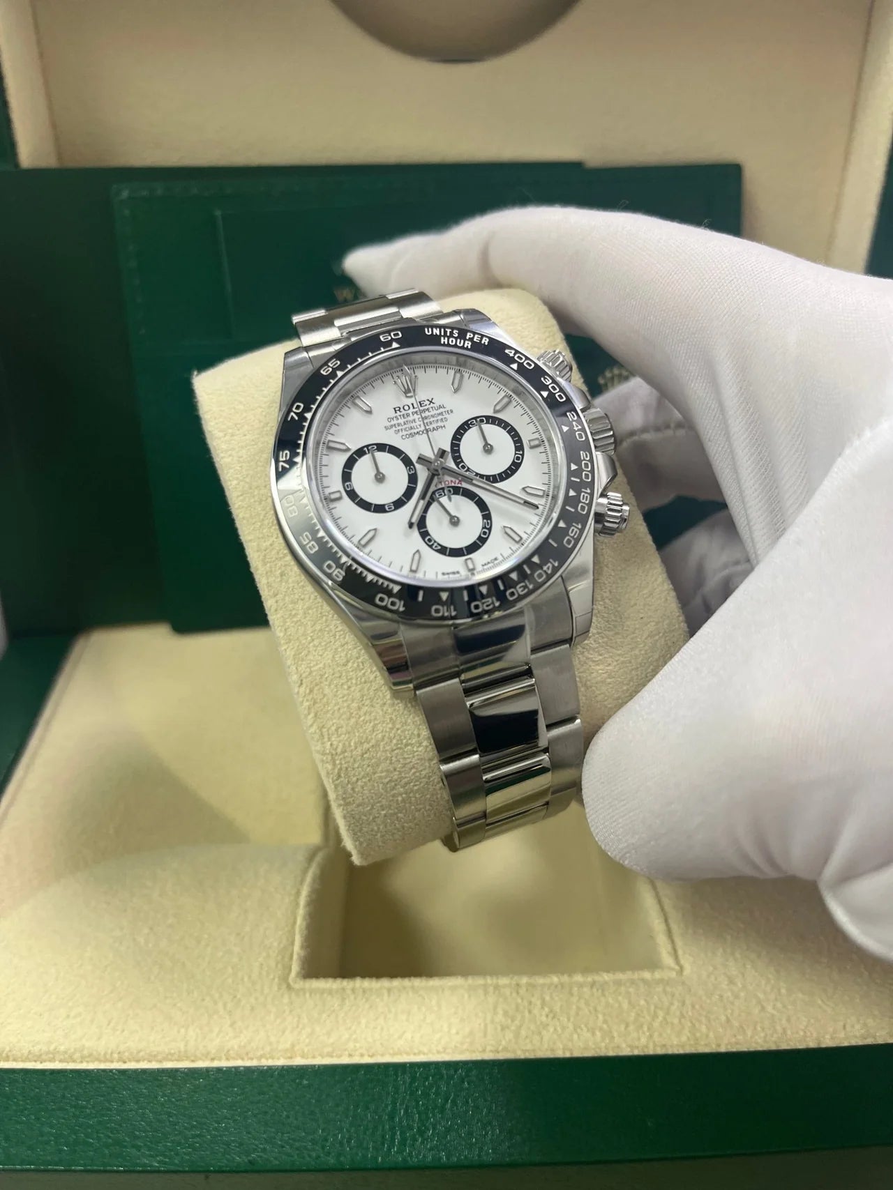 Rolex Cosmograph Daytona Black Cerachrom Bezel - White Index Dial Oyster Bracelet Replica