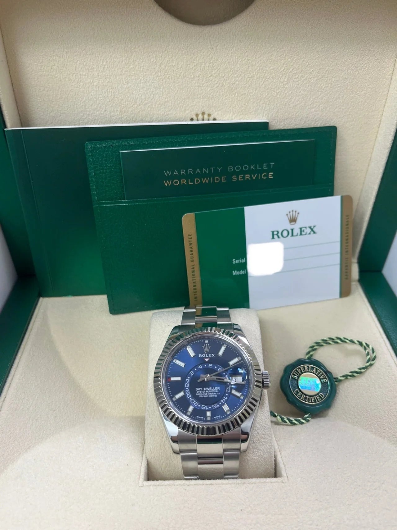 Rolex Sky-Dweller - Blue Index Dial - Oyster Bracelet Stainless Steel Replica