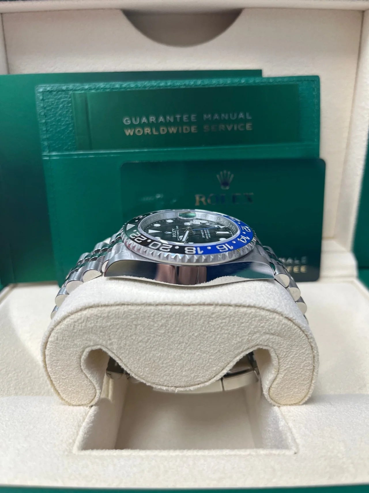 Rolex GMT-Master II "Batgirl" Stainless Steel Black and Blue Cerachrom Jubilee Replica